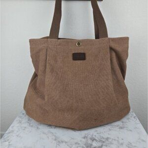 Smriti Brown Canvas Tote Bag